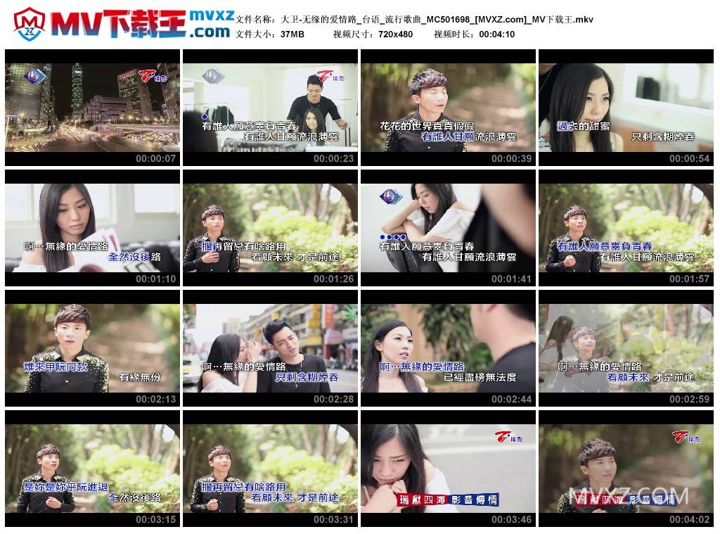 大卫-无缘的爱情路_台语_流行歌曲_MC501698